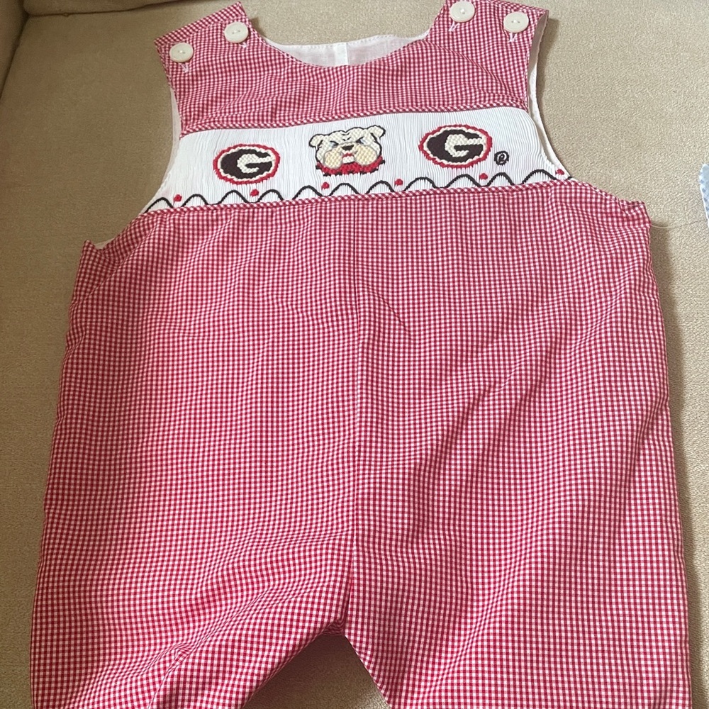UGA Gingham Boys Gameday Outfit